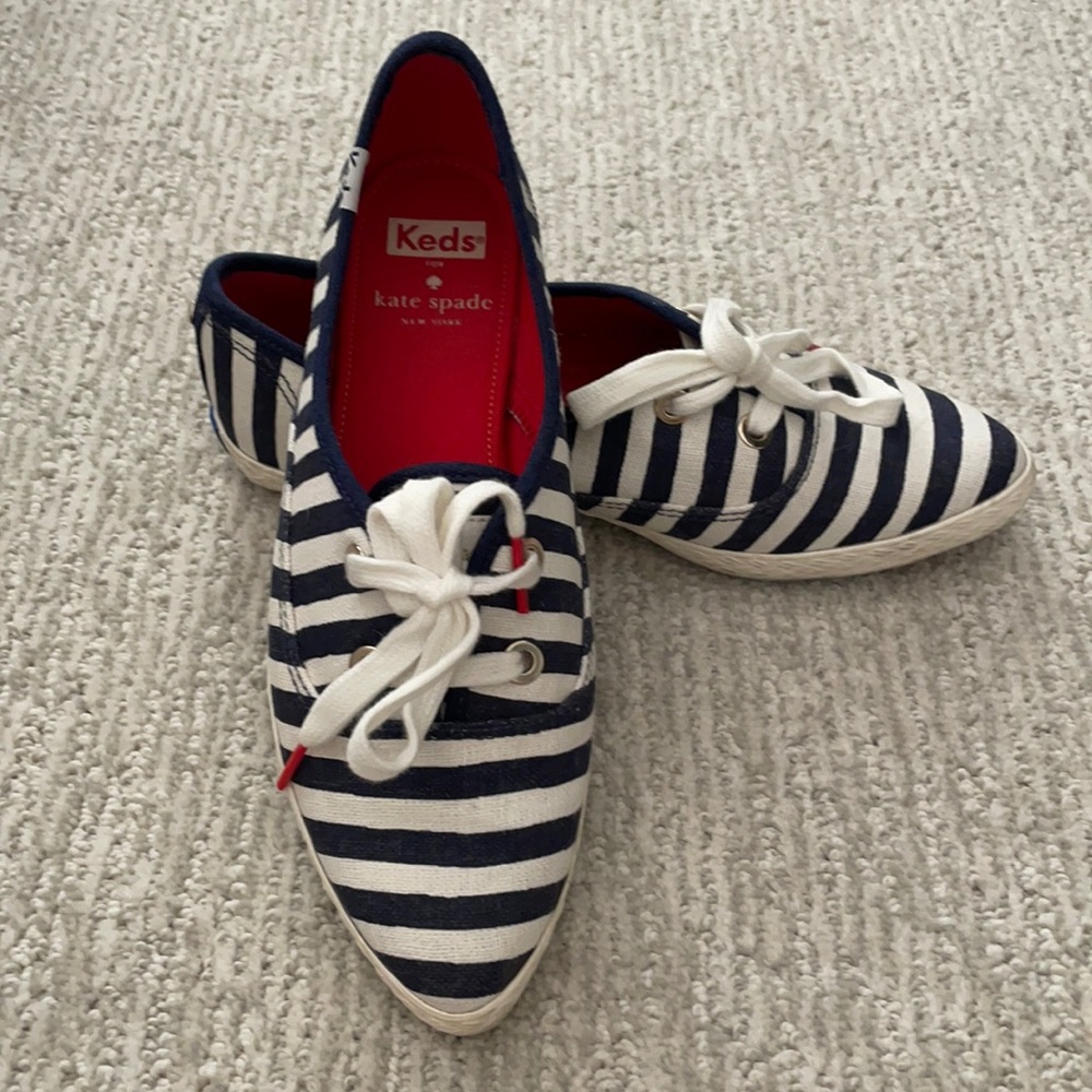 Kate Spade x Keds striped pointed toe flats
